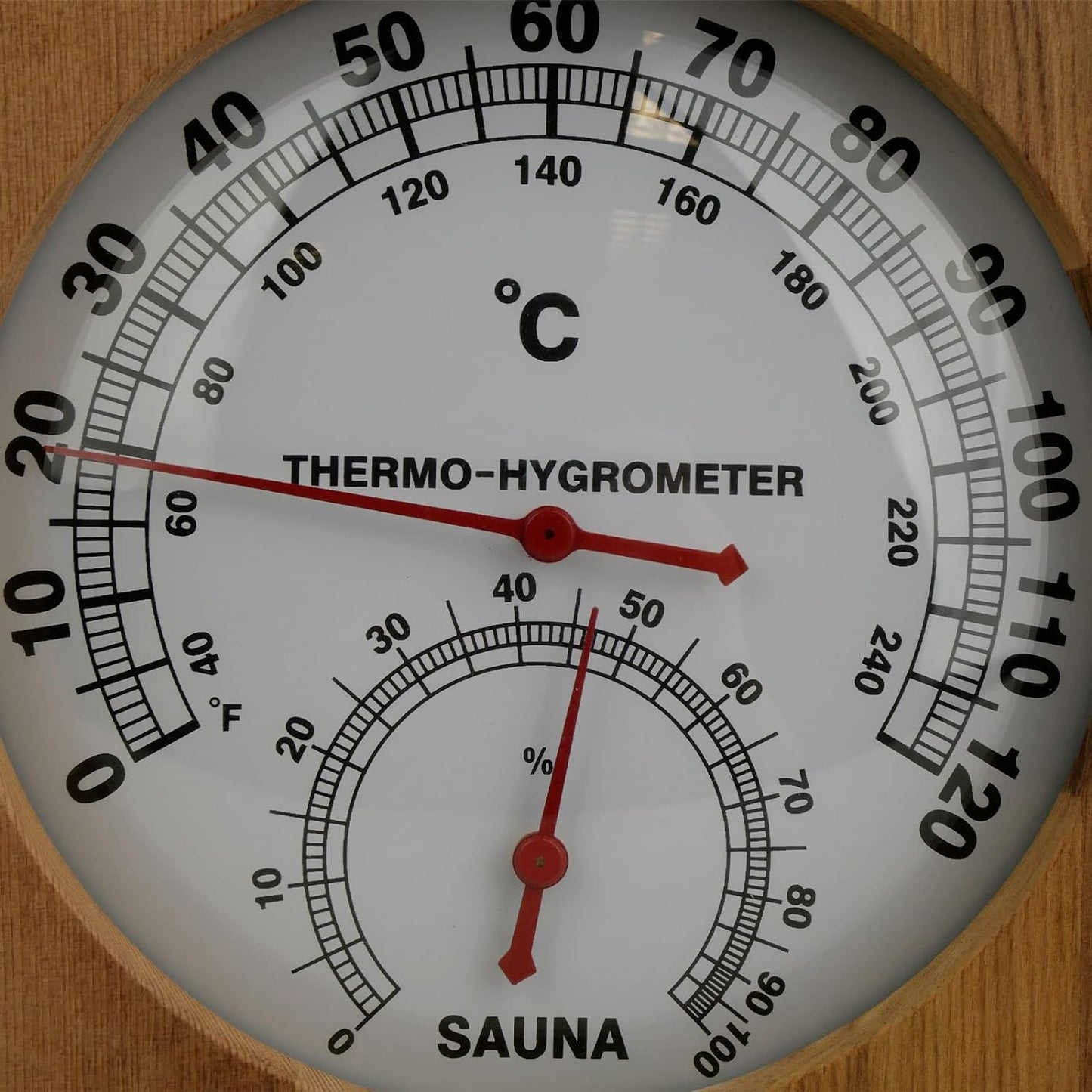 Sudorewell® Sauna Klimamesser Tropfen dunkel - Thermometer + Hygrometer