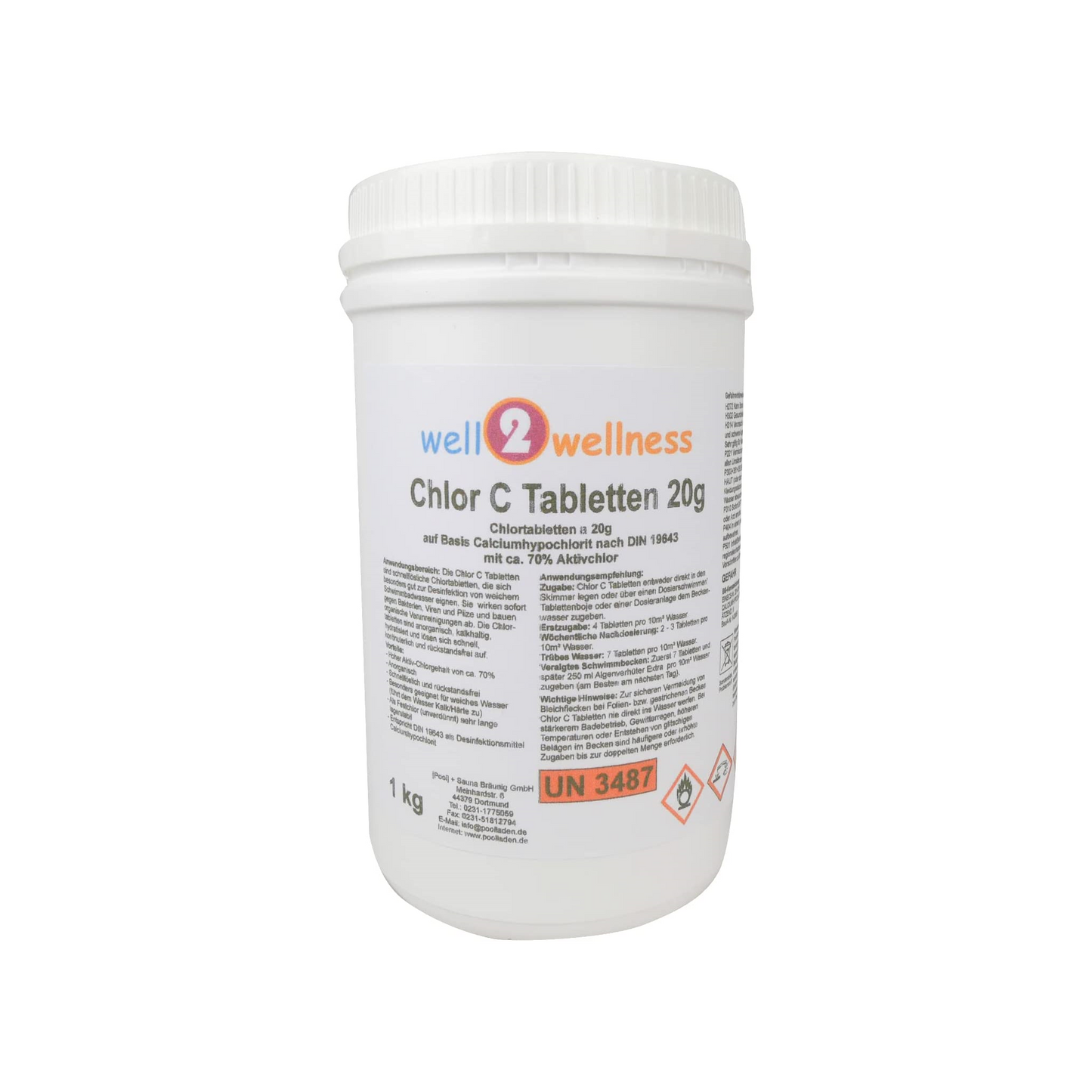 well2wellness® Chlor C Tabs 20g - Calciumhypochlorit