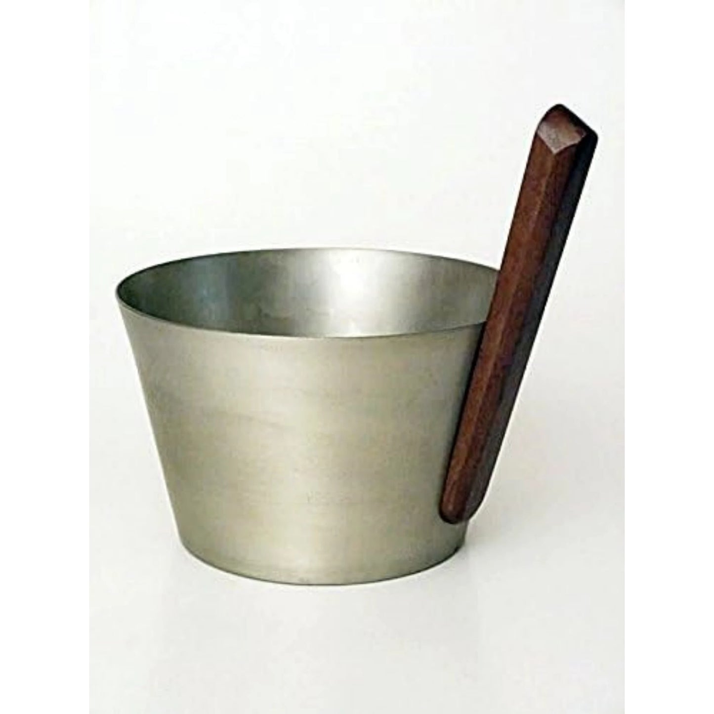 SudoreWell® Saunakübel Sauna - Aufgusskübel 5,0 l aus ALU champagner mit Holzgriff