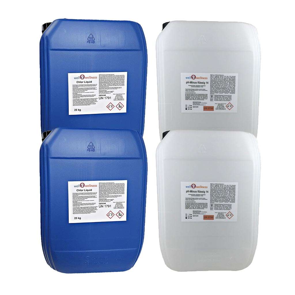 well2wellness® Chlor Flüssig + well2wellness® pH-Minus Flüssig | Set