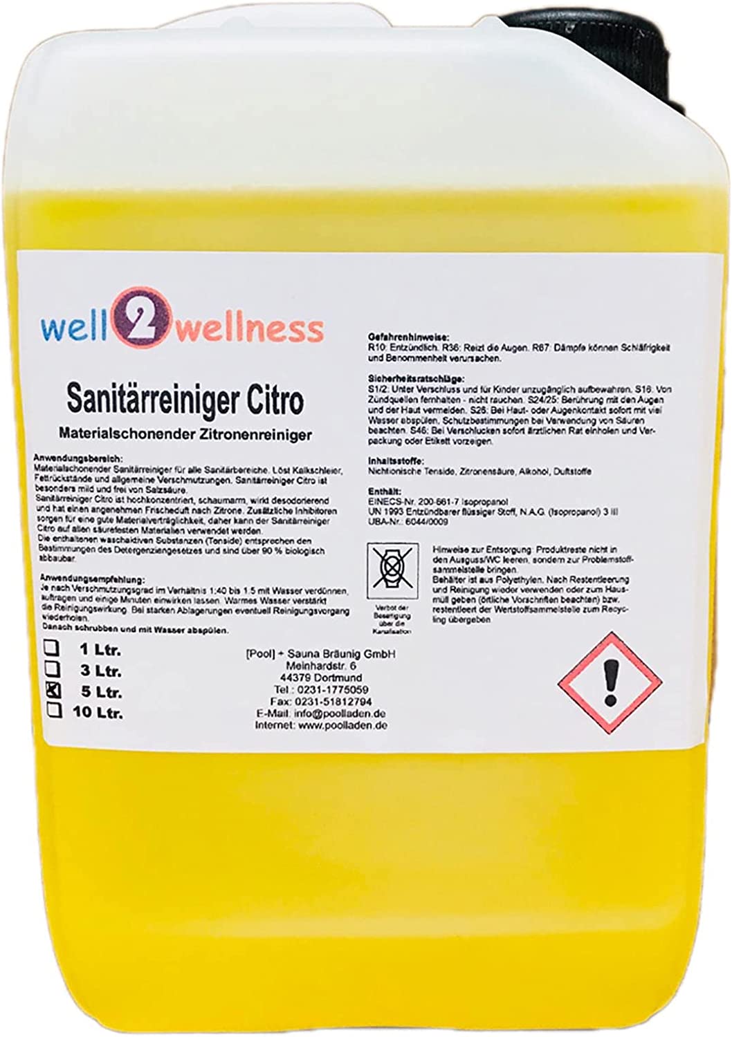 well2wellness® Pool Sanitärreiniger Citro