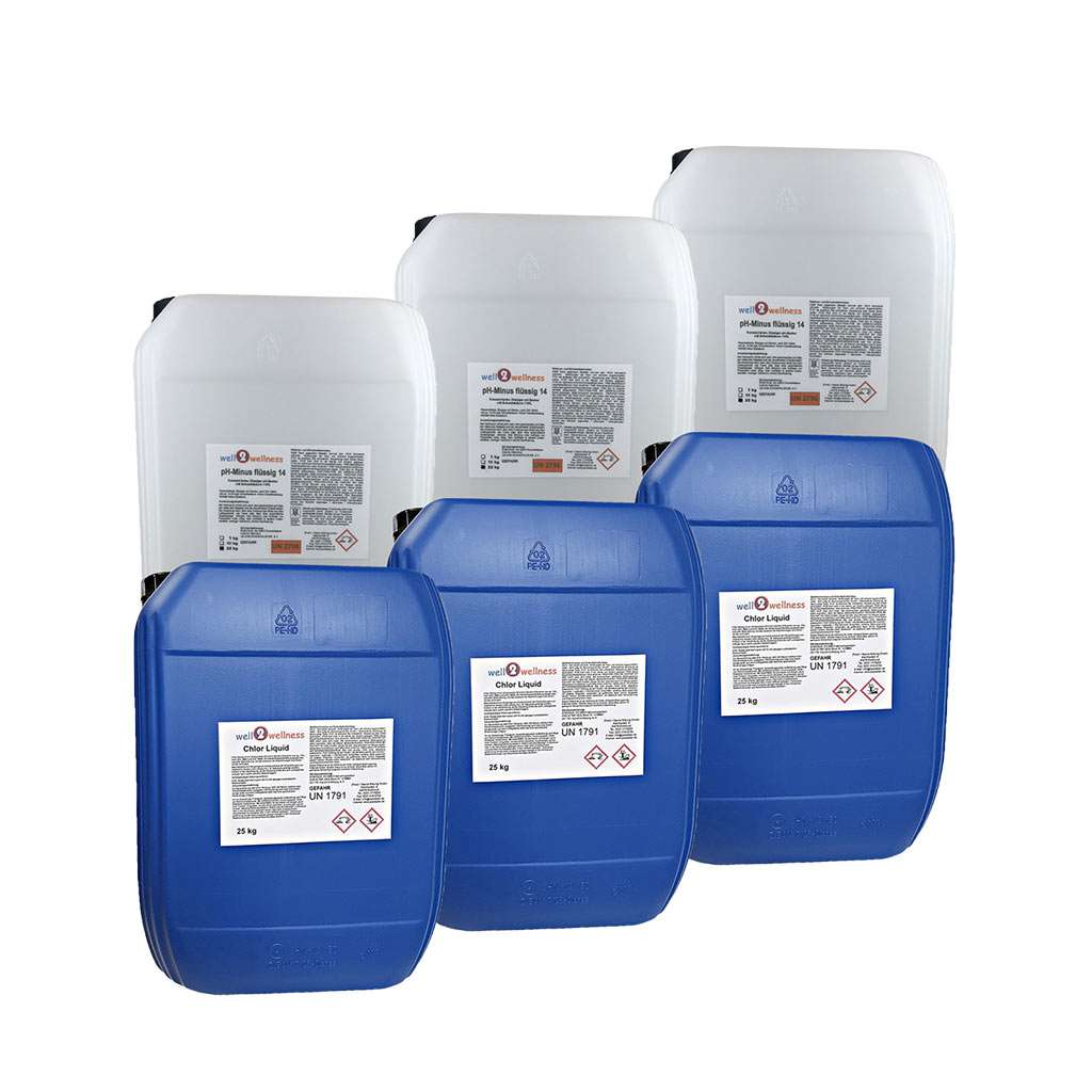 well2wellness® Chlor Flüssig + well2wellness® pH-Minus Flüssig | Set