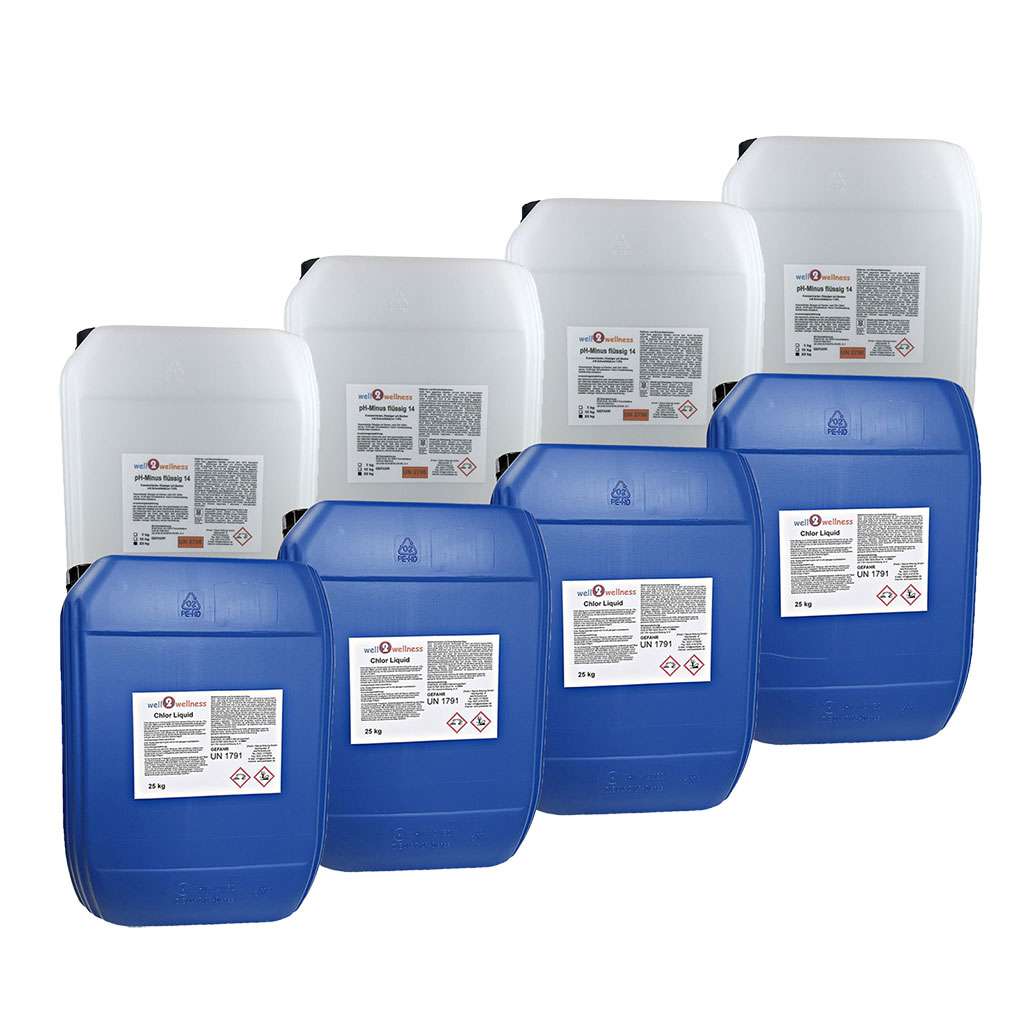 well2wellness® Chlor Flüssig + well2wellness® pH-Minus Flüssig | Set