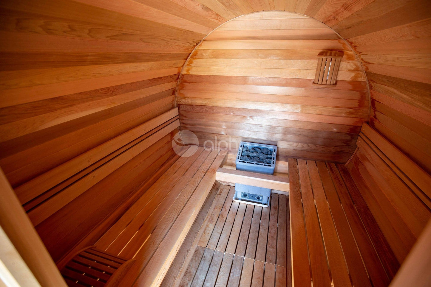 Saunafass Barrel aus Thermo Fichte 300x215x219 (L x B x H)