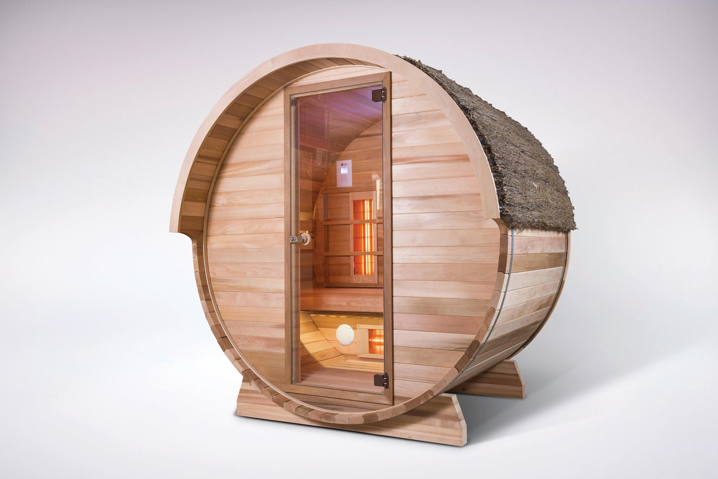 Sauna Infrarotkabine Barrel aus Thermo Fichte