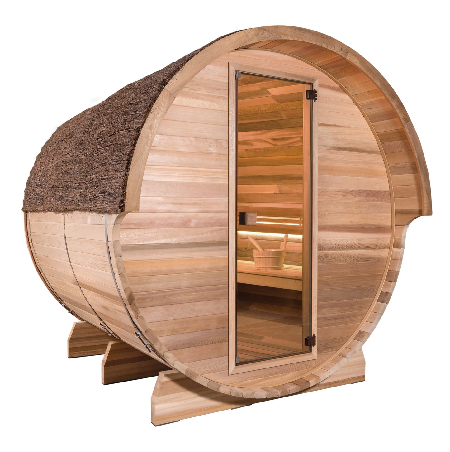 Saunafass Barrel aus Thermo Fichte 300x215x219 (L x B x H)