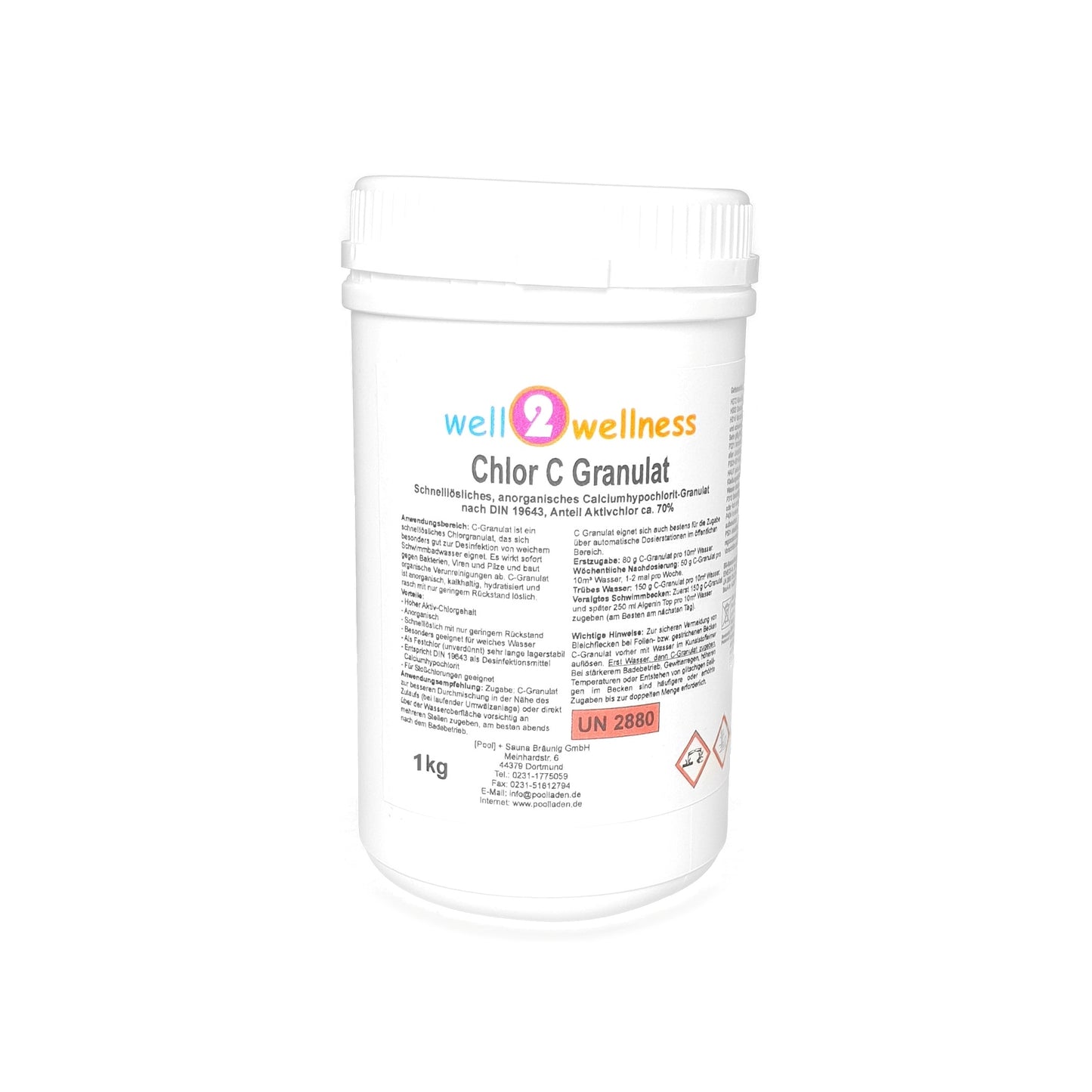 well2wellness® Chlor C Granulat - Calciumhypochlorit