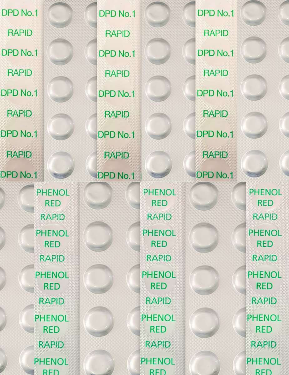 well2wellness® DPD Nr.1 + Phenol Red Testtabletten-Set - freier Chlorgehalt + pH-Wert