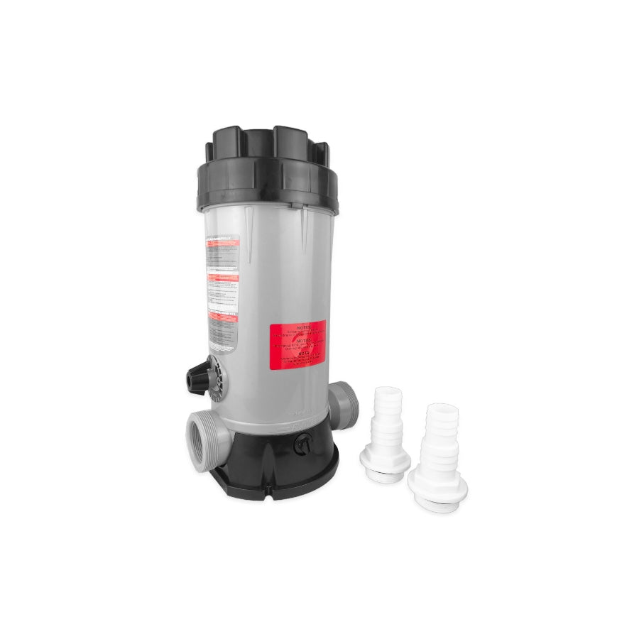 well2wellness® Pool Chlor Dosierschleuse 4 kg plus 2 Schlauchtüllen