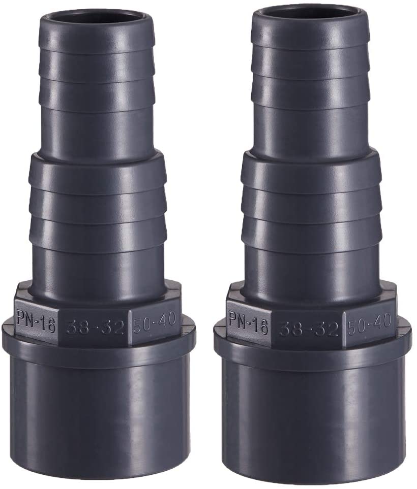 PVC Rückschlagventil inkl. Druckschlauchtüllen 50 x 32-38mm und PVC-Kleber