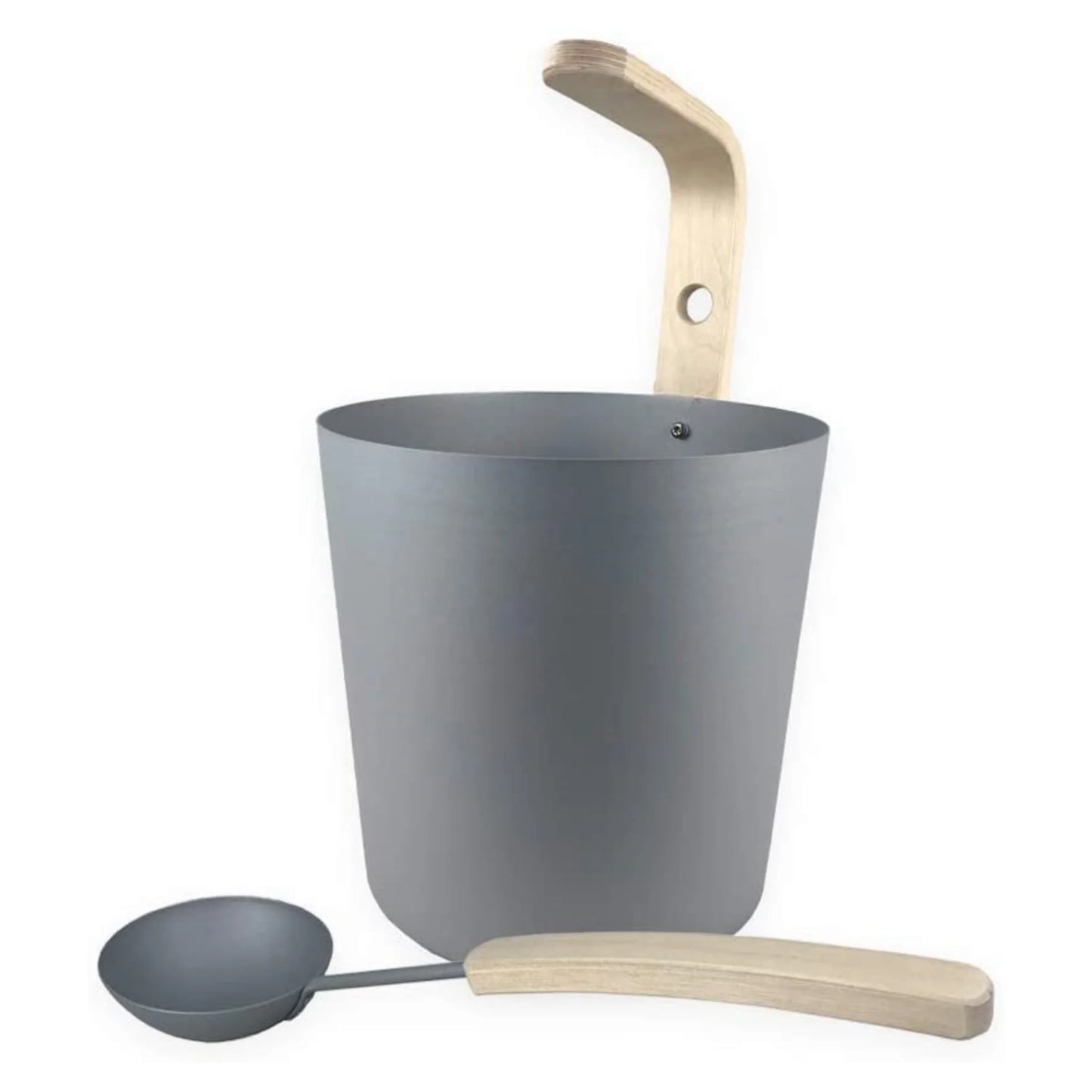 LUMO Earth 6,5L Sauna Kübel Set mit Saunakelle - Grau