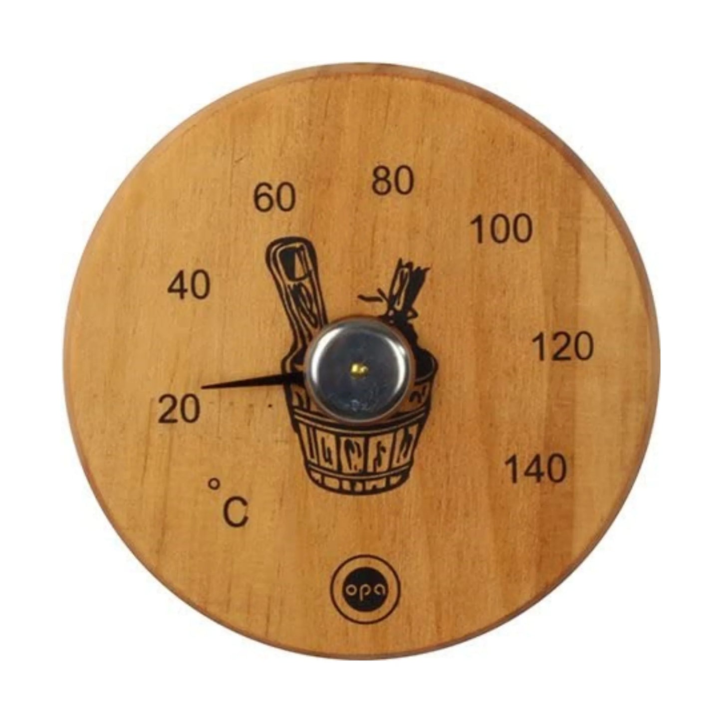 Opa-Lumo Sauna Thermometer aus Erle