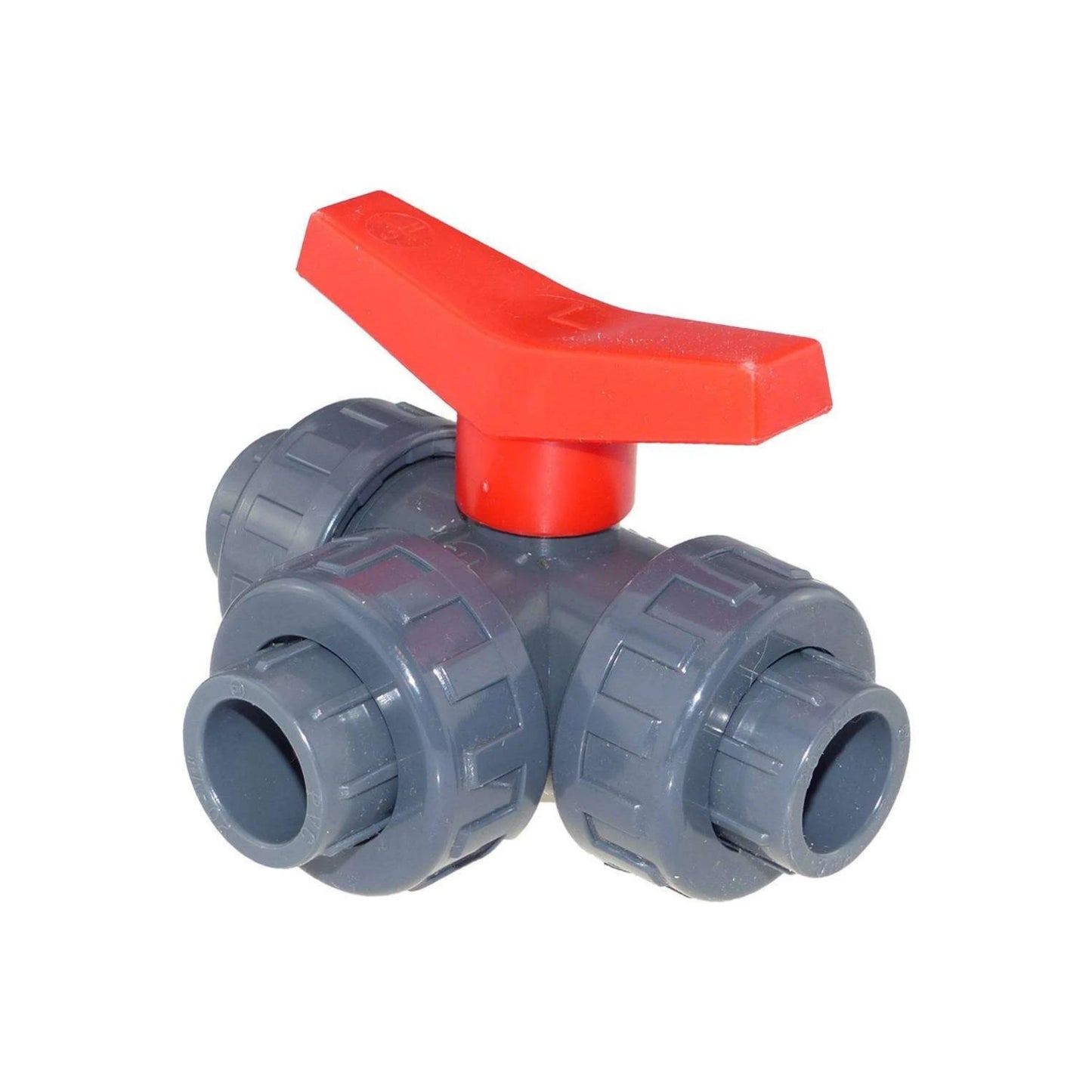 PVC 3-Wege Kugelhahn mit L-Bohrung - Ø50mm