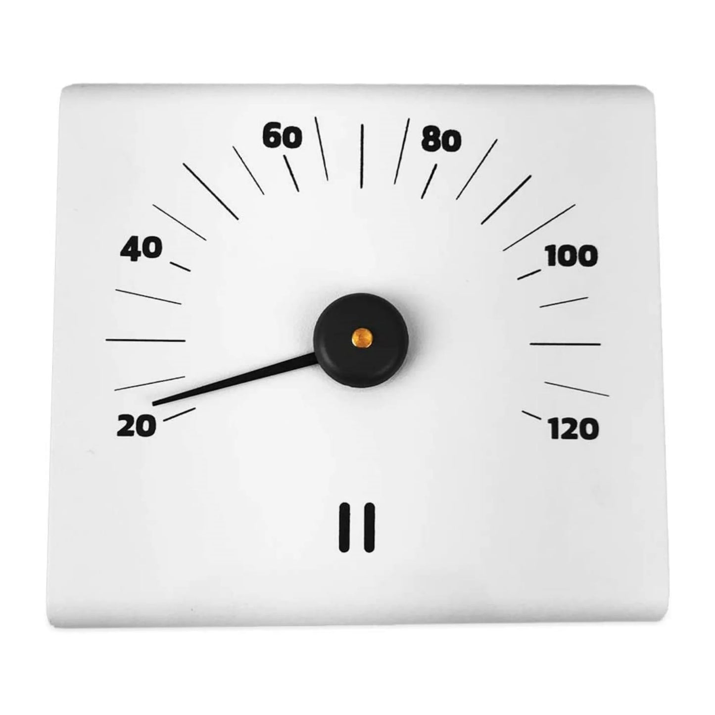 Rento Sauna Thermometer eckig aus Aluminium weiß