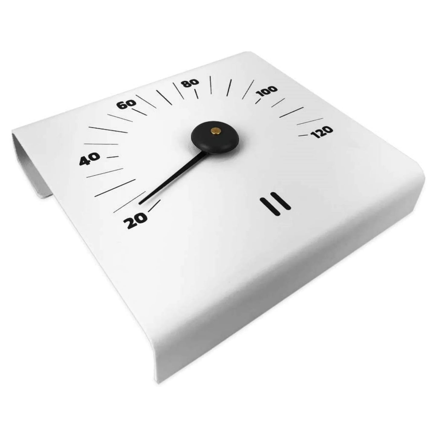 Rento Sauna Thermometer eckig aus Aluminium weiß