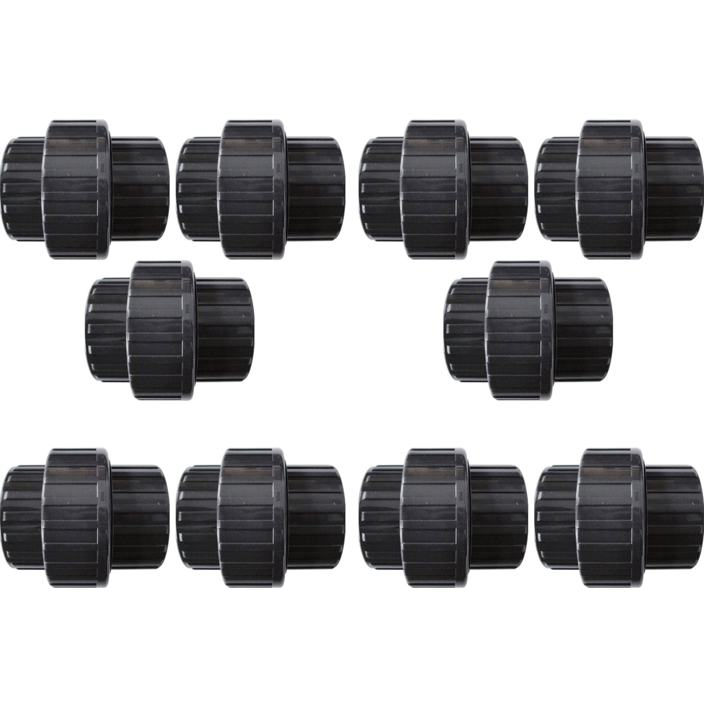 PVC-U Verschraubung mit 2 x Klebemuffe in verschiedenen Größen