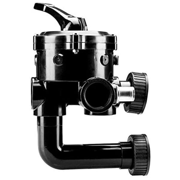 MIDAS® 6-Wege Side-Mount-Ventil1 1/2" schwarz inkl. Verrohrungssatz 50mm