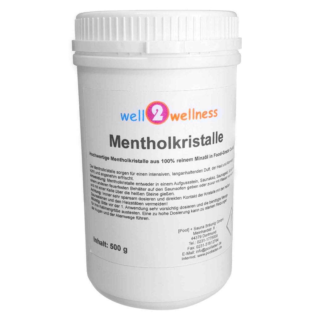 well2wellness® Sauna Mentholkristalle im Eimer/ 500g - 25kg