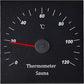 SudoreWell® Sauna Thermometer black aus schwarzem Aluminium 120 x 120mm mit rotem Zeiger