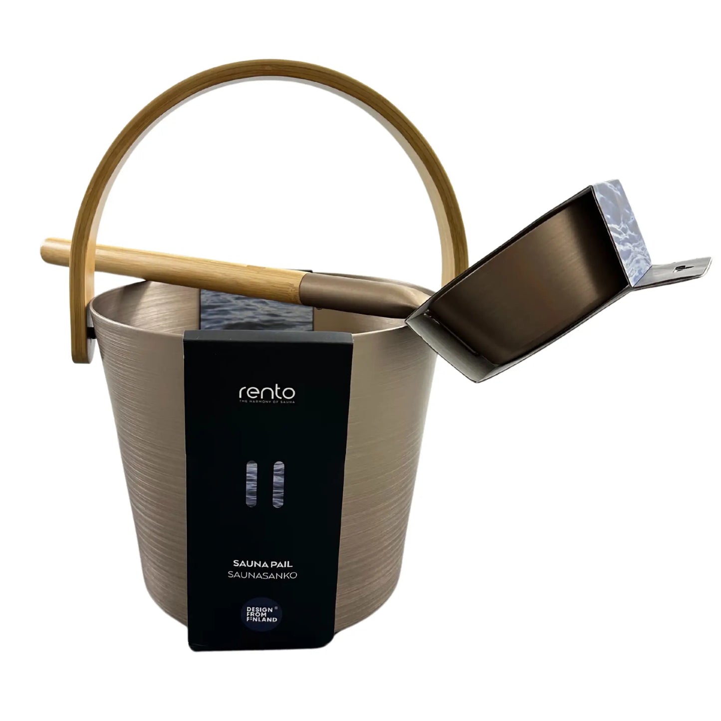 Saunaeimer Set von Rento aus eloxiertem Aluminium - Champagner-Farbe