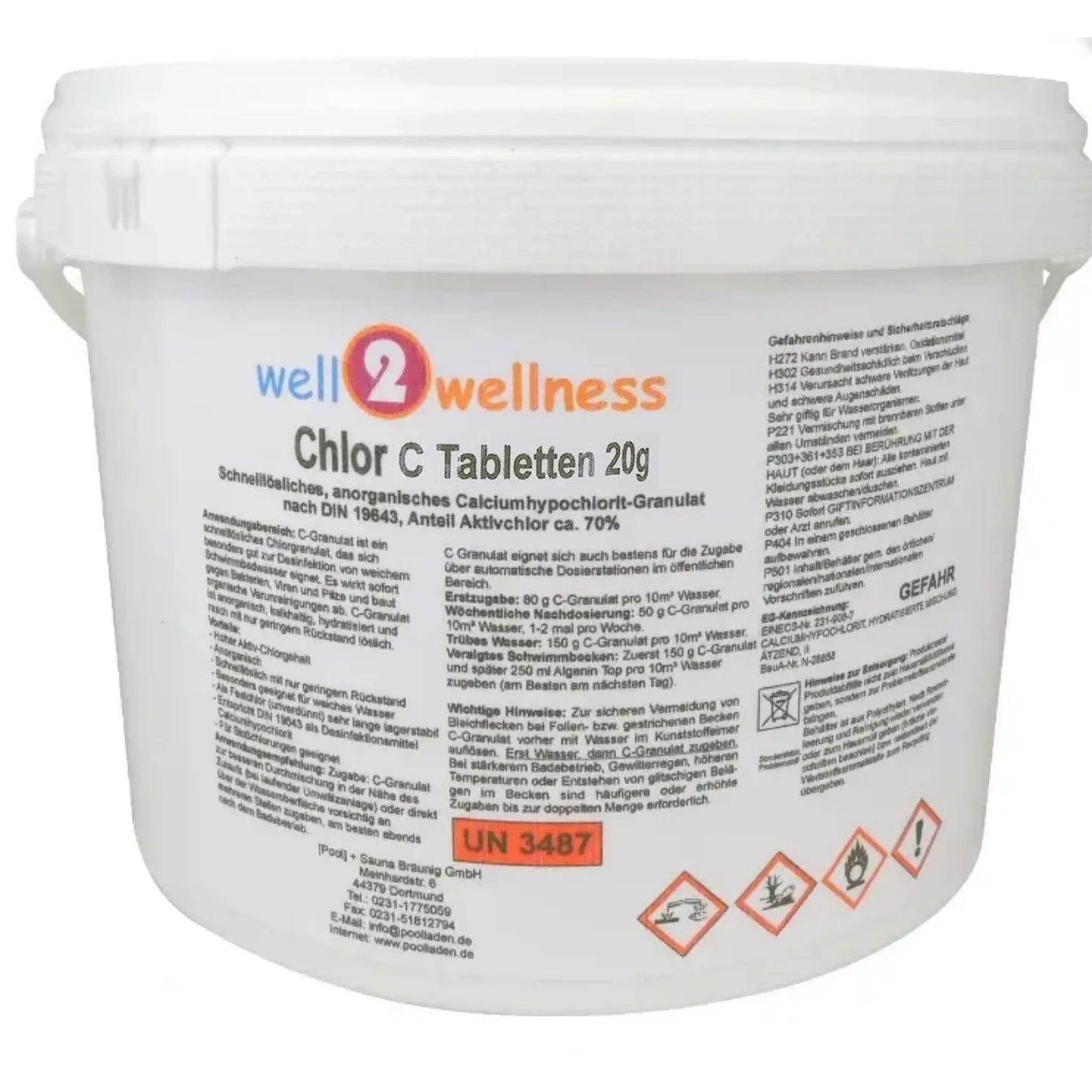 well2wellness® Chlor C Tabs 20g - Calciumhypochlorit