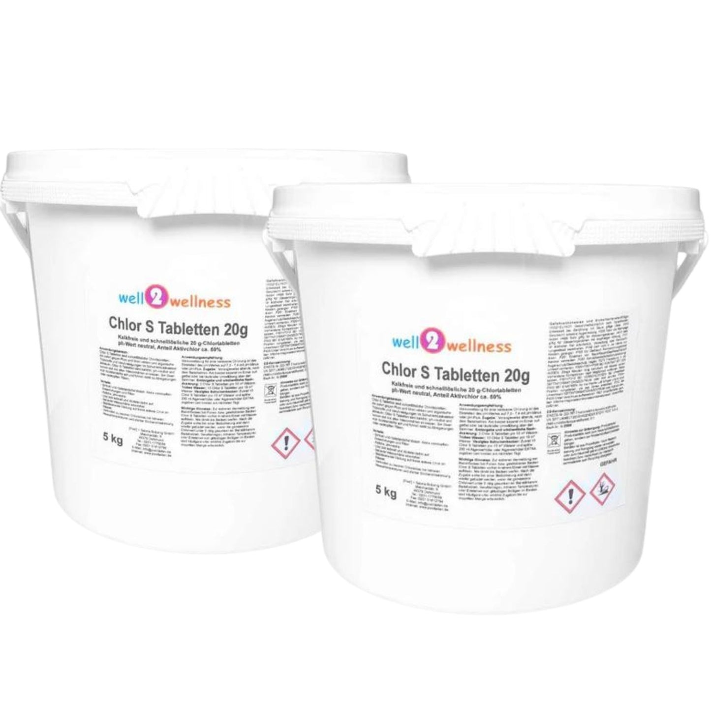 well2wellness® Chlor S Tabs 20g - schnell lösliche Chlortabletten