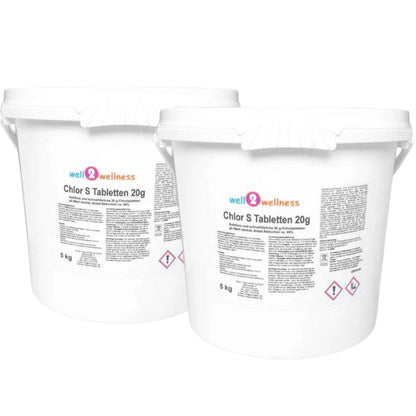 well2wellness® Chlor S Tabs 20g - schnell lösliche Chlortabletten