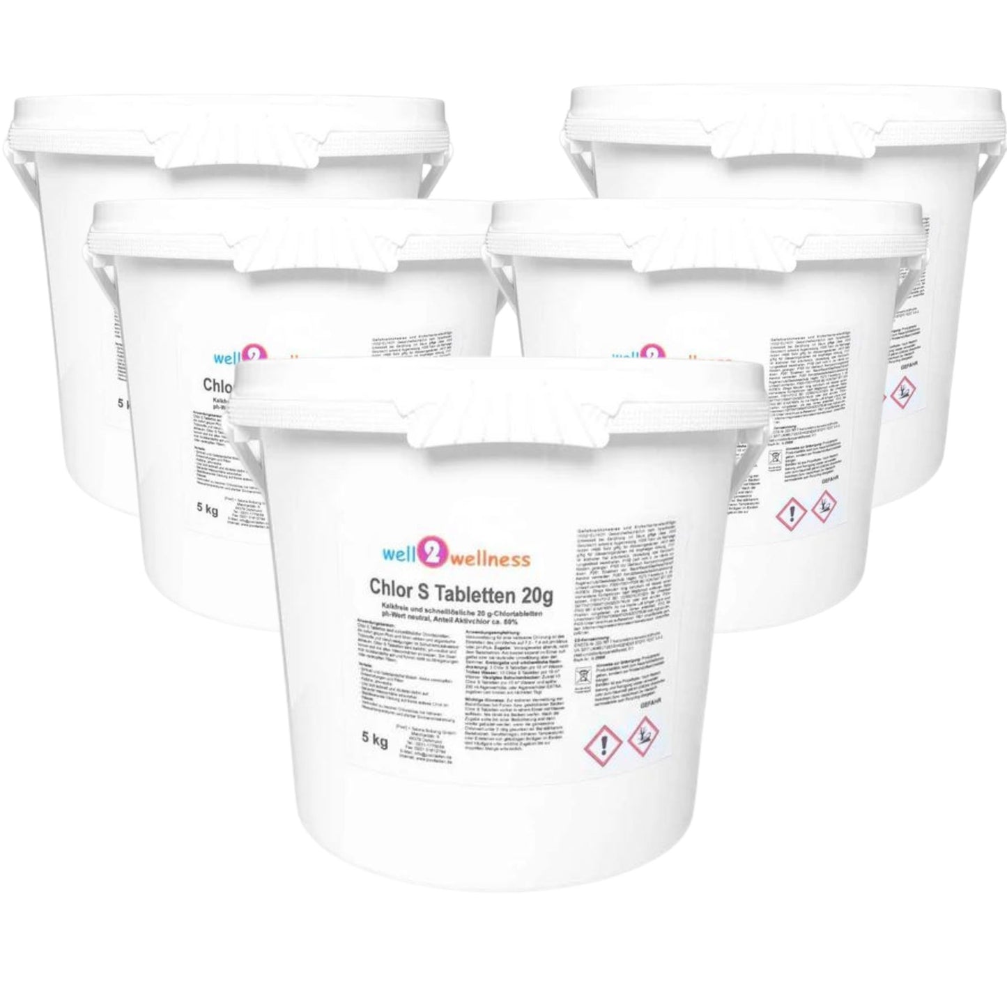 well2wellness® Chlor S Tabs 20g - schnell lösliche Chlortabletten