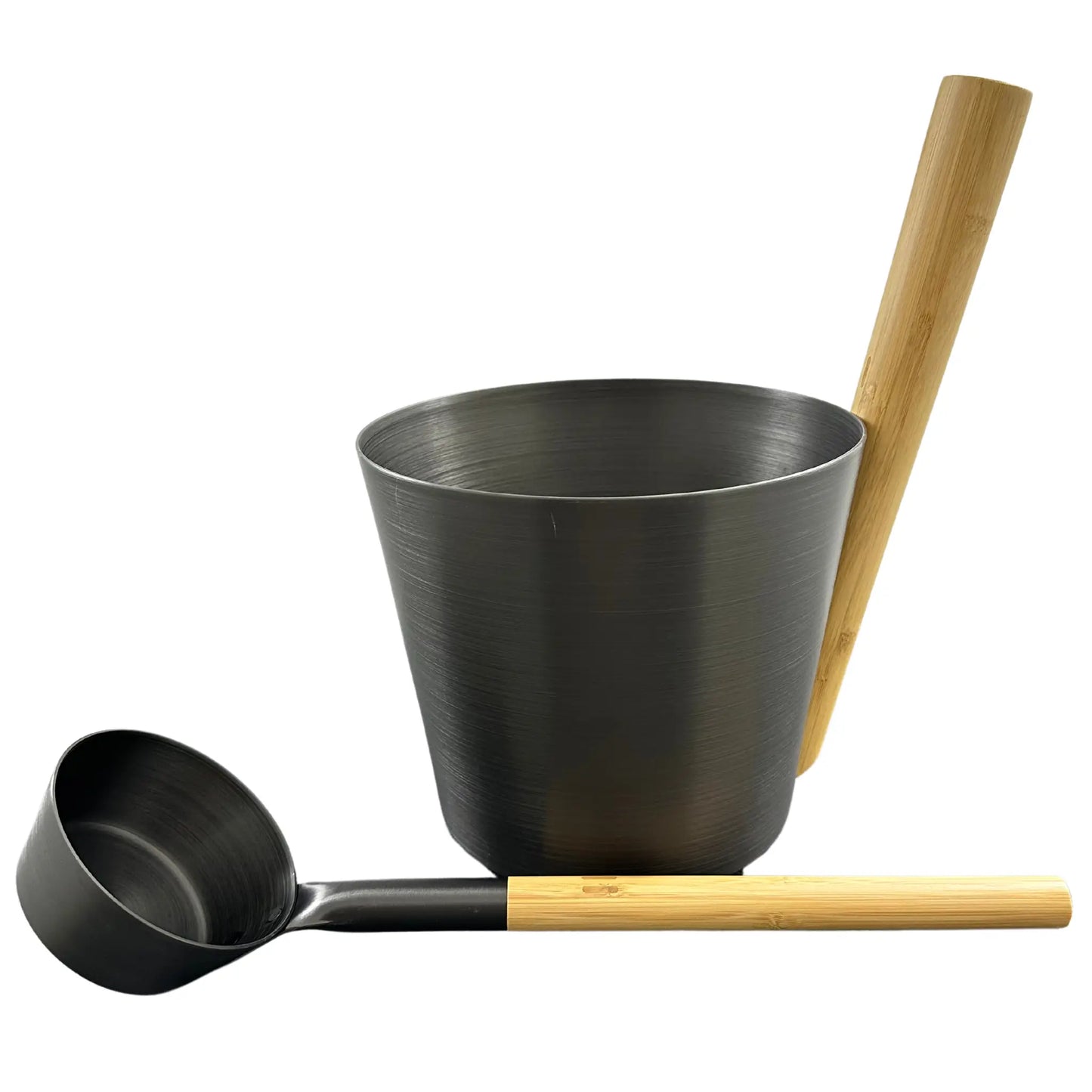 Saunakübel Set von Rento aus eloxiertem Aluminium - Black