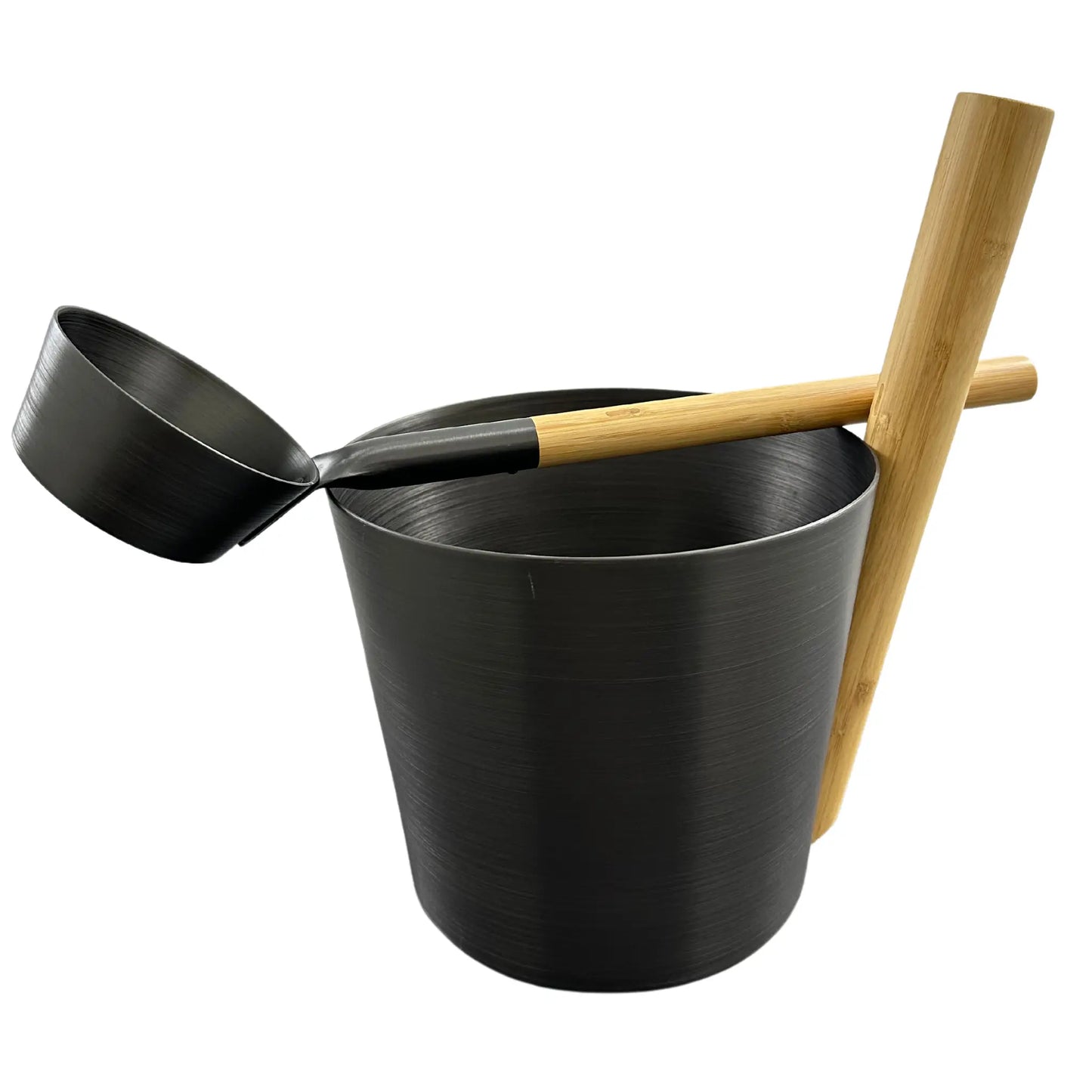 Saunakübel Set von Rento aus eloxiertem Aluminium - Black