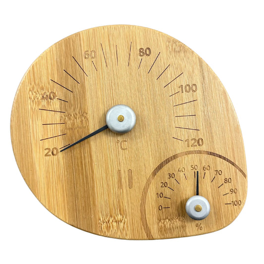 Rento Sauna Klimamesser Bambus - Thermo- und Hygrometer