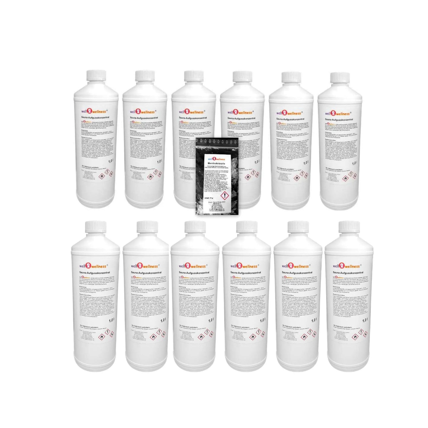 Saunaaufguss Set 12 x 1000 ml - freie Duftwahl