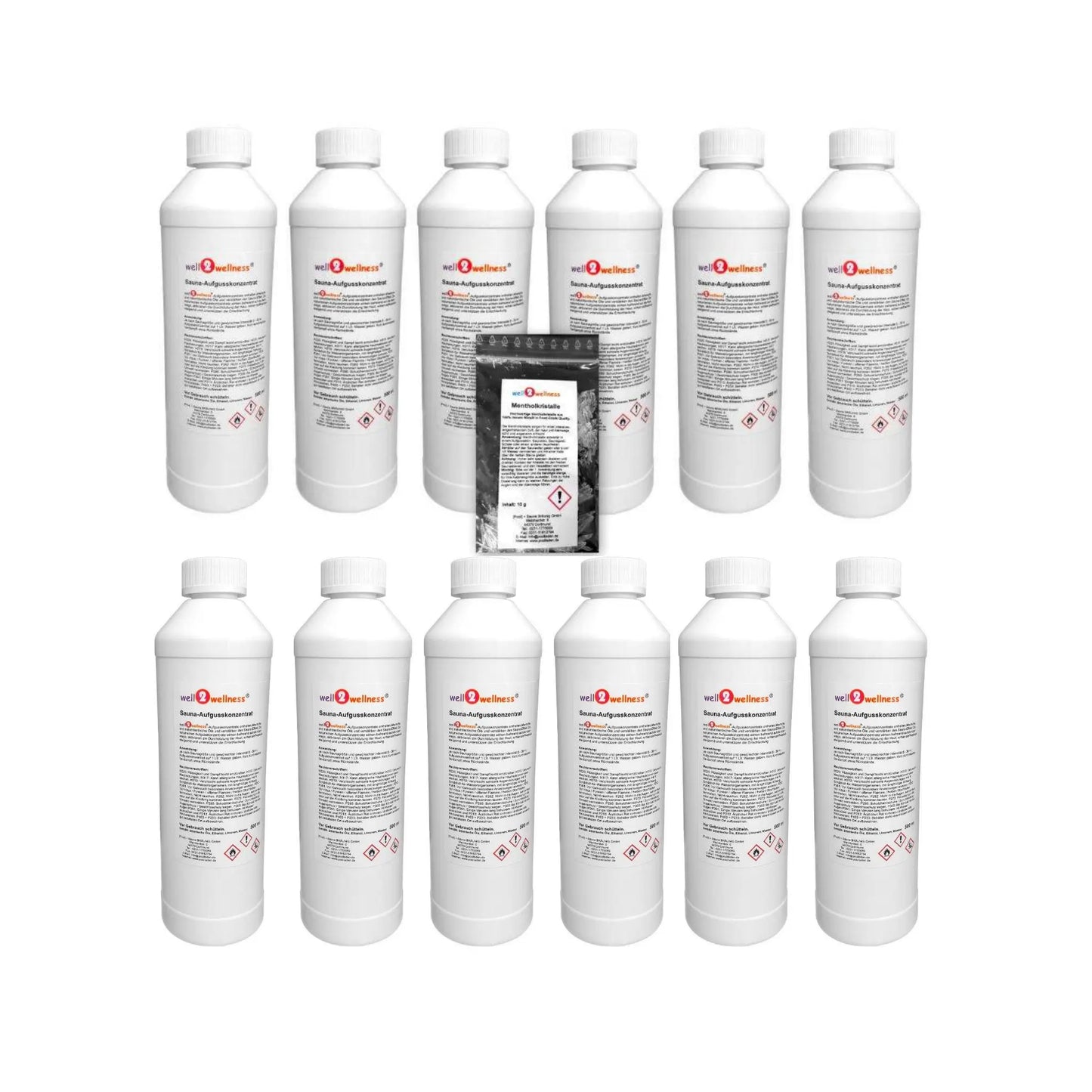 Saunaaufguss Set 12 x 500 ml - freie Duftwahl