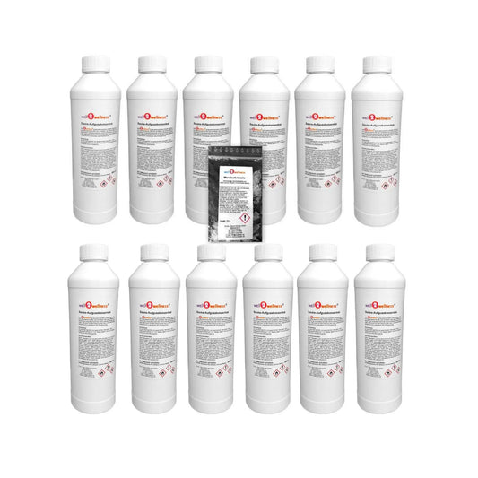 Saunaaufguss Set 12 x 500 ml - freie Duftwahl + 10g Mentholkristalle
