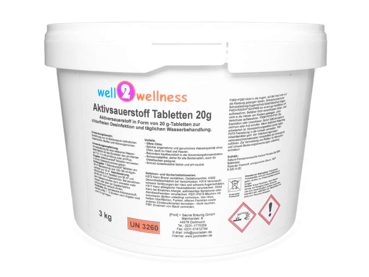 well2wellness® Aktivsauerstoff Tabletten 20g