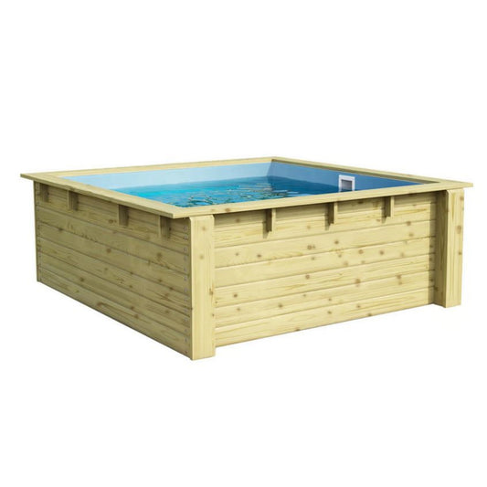 Trend Holzpool SET Minipool Rechteck - 220 x 220 x 78 cm