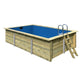 Trend Holzpool SET Rechteck - 350 x 530 x 124 cm