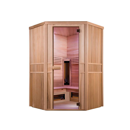 Sauna Infrarotkabine Infrawave RR-130P für drei Personen - Eckform