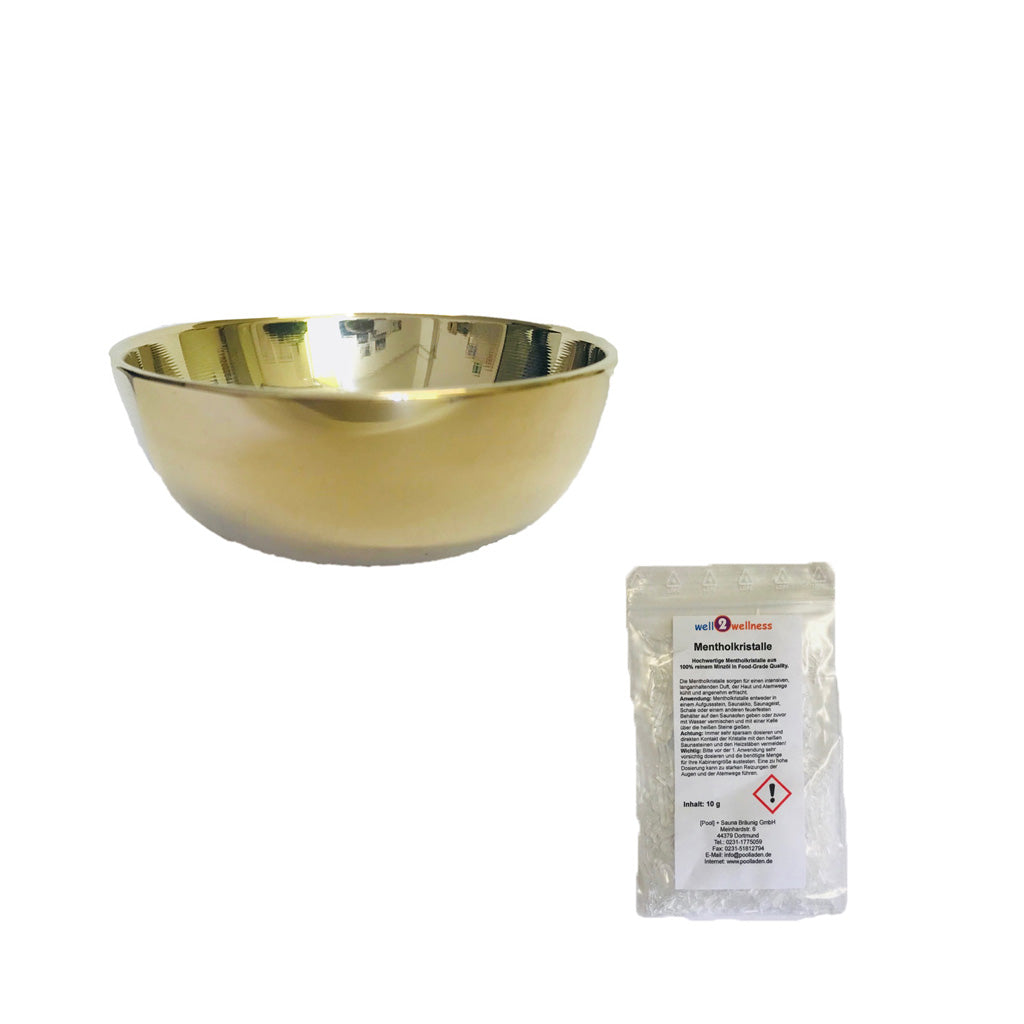 Sauna Verdampferschale plus 10g Mentholkristalle