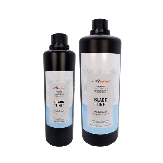 well2wellness® Black-Line Saunaaufguss Fresh Ocean - 500ml / 1000ml