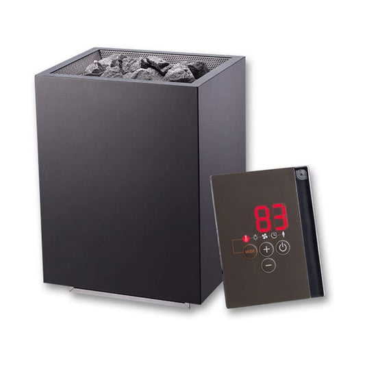 Seniotec® Blackfin Saunaofen mit 9,0 kW Heizleistung inkl. externer Steuereinheit Pro D2