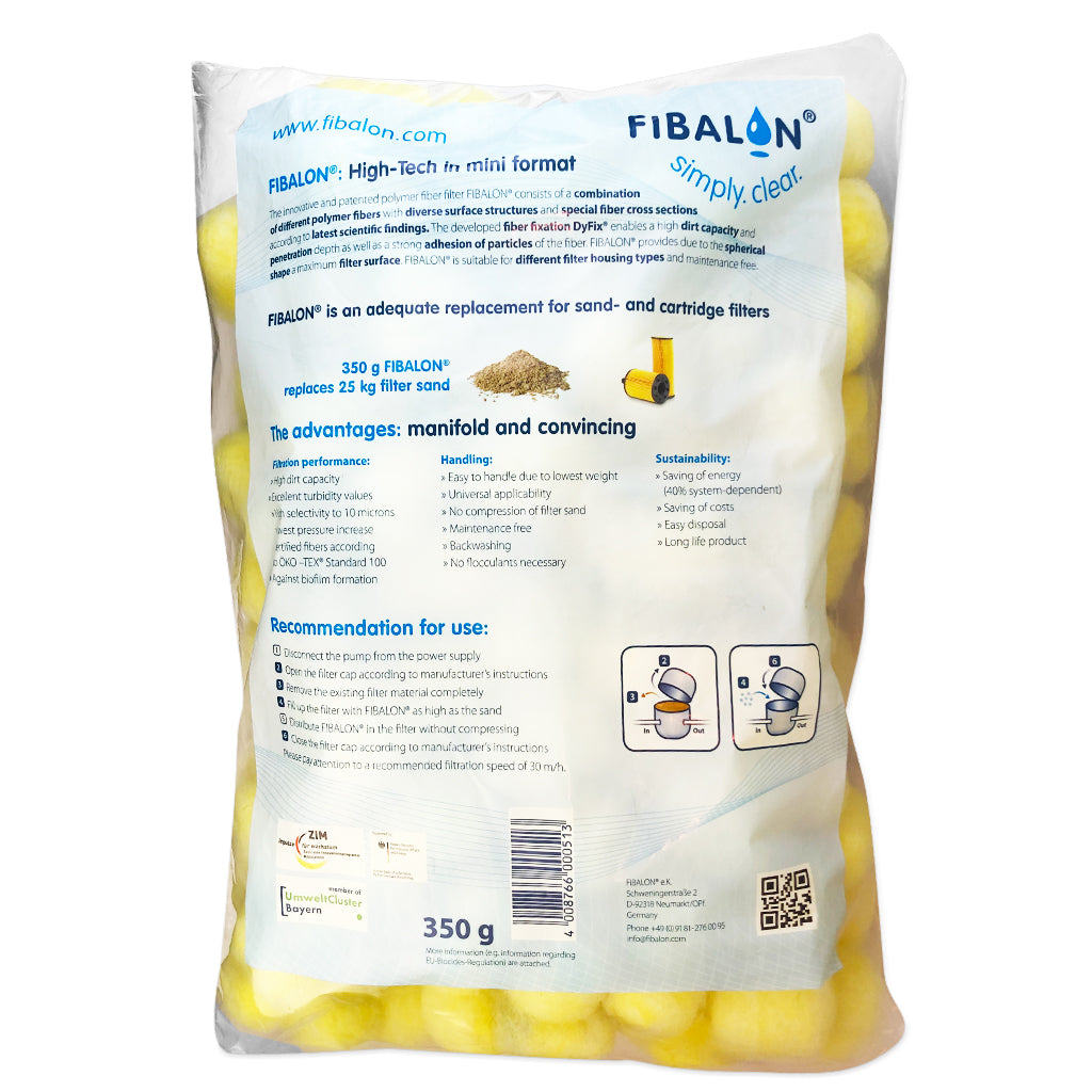 FIBALON® POOL - Filterbälle - Trennschärfe 10µm