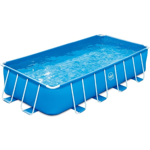 Frame-Pool Rechteck Schwimmbecken Swing 488 x 244 x 107cm blau