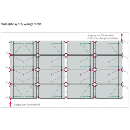HelioPool® Solarabsorber-Set L16 - 16 x Solarabsorber Größe L | 35,52m²