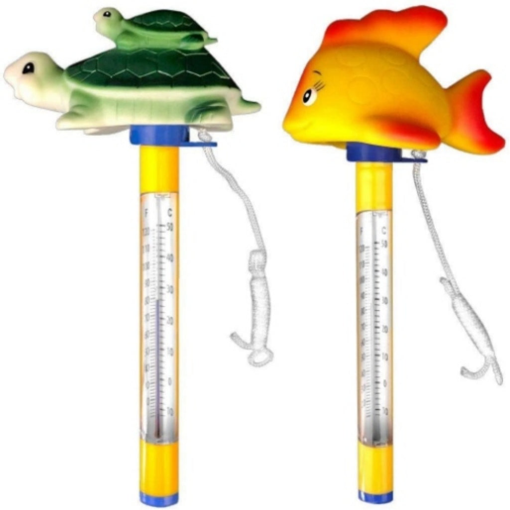 well2wellness® Pool Thermometer Set Goldfisch und Schildkröte
